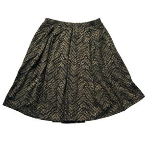 LuLaRoe Madison Black and Gold Midi Skirt